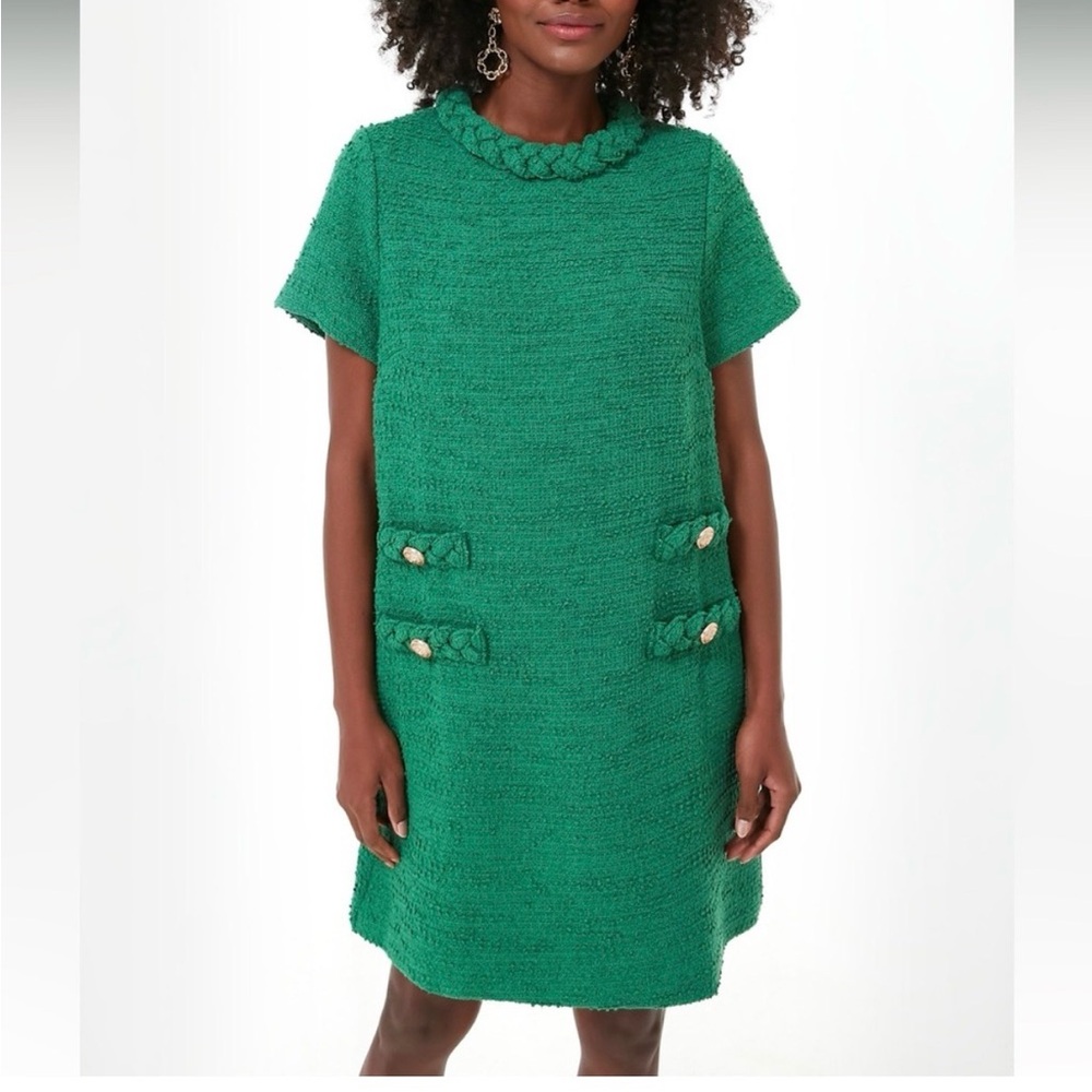 NWT Tuckernuck Emerald Green Tweed Jackie Dress NWT - Picture 5 of 10